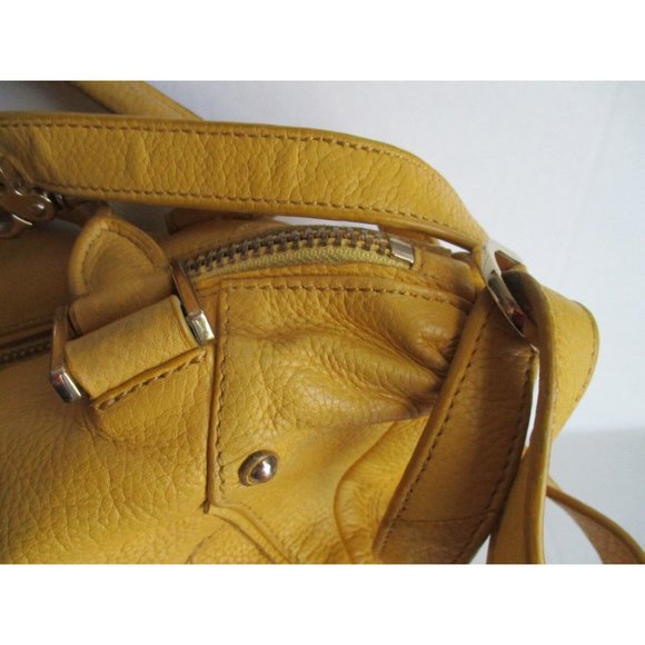 *Botkier Golden Yellow Pebbled 2-Way Shoulder Satchel Bag - Picture 5 of 12